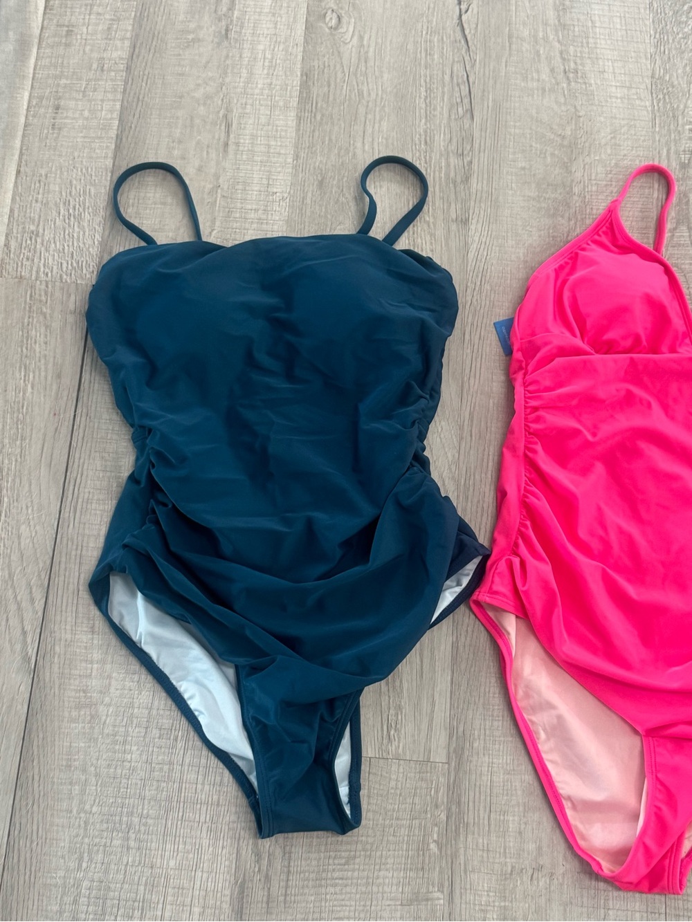 Cupshe Neon Pink & Navy One-Piece Swimsuits - Picture 5 of 7